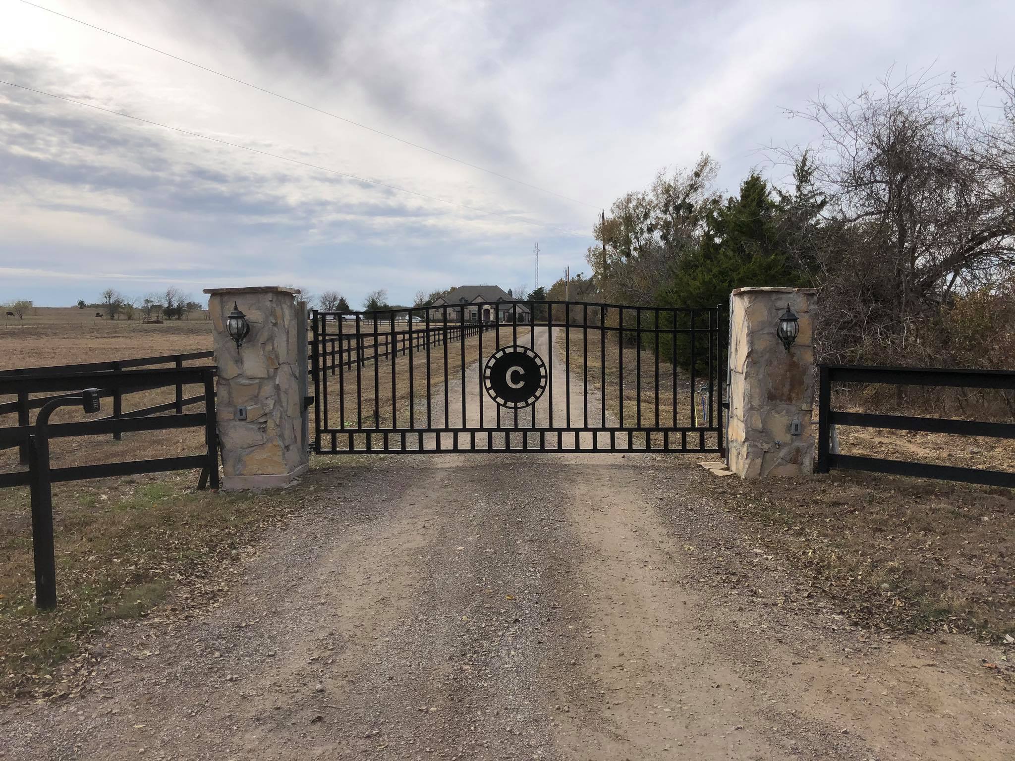 Estate Entry with Pillars